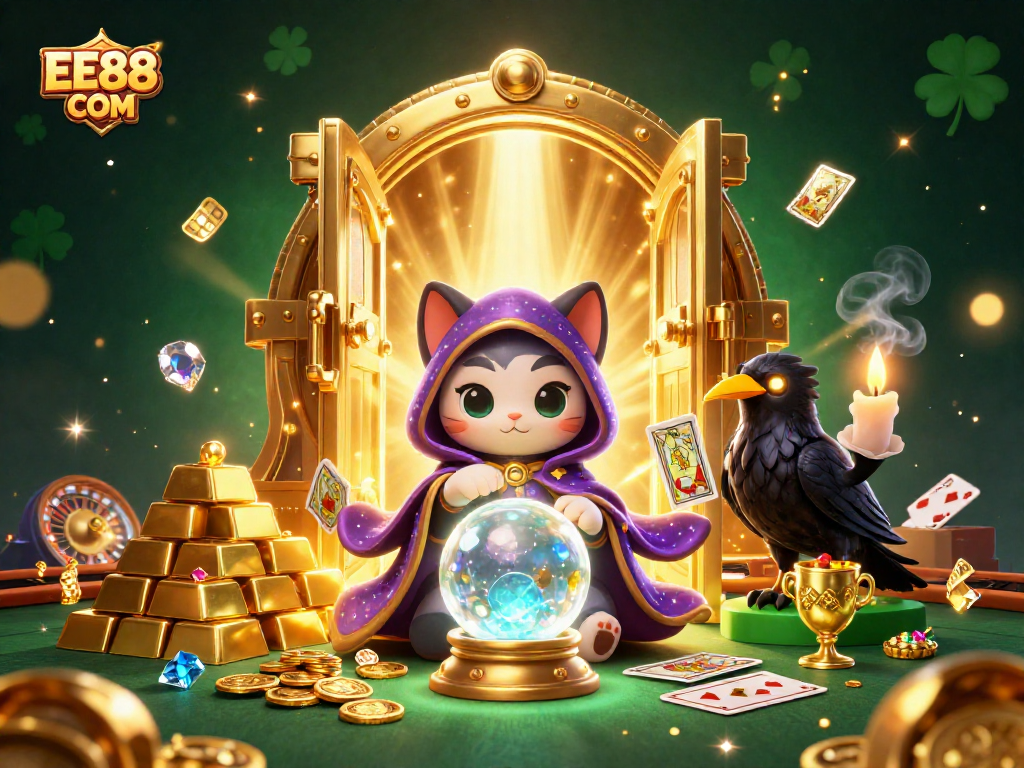 Experience captivating live casino magic with EE88 COM featuring mystical characters and dynamic gaming elements.